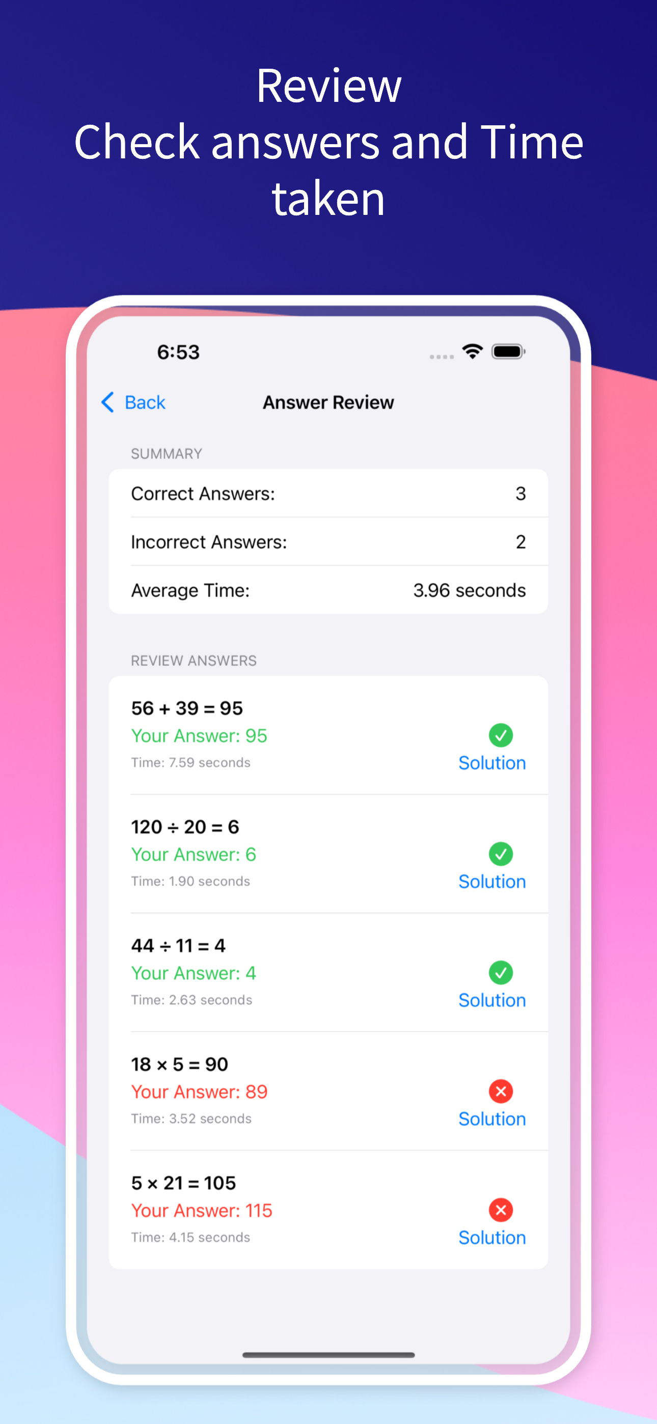 Ganana - Answer Review